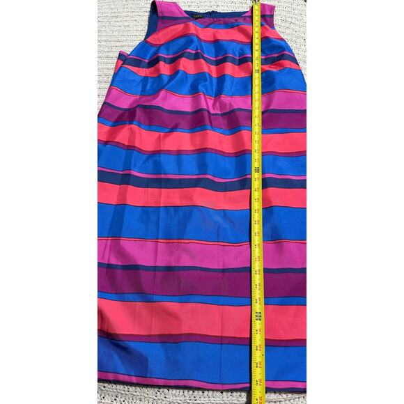 Talbots Sheath Dress Striped Lined Women's Plus Size 18 Blue Pink Red *Tiny Flaw - Picture 4 of 13
